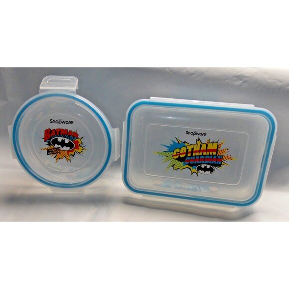 DC Comics Batman Gotham Guardian Snapware Set of 1 Round 730 ml Rectangle 1.1L - Picture 1 of 3